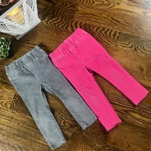 GAP Skinny Gray Pants and Pink Corduroys Bundle